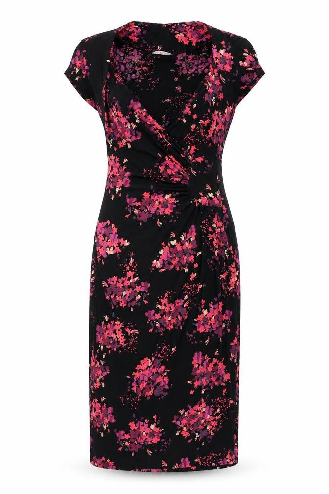 Marks & Spencer Women's Black Floral Sheath Dress Size 10