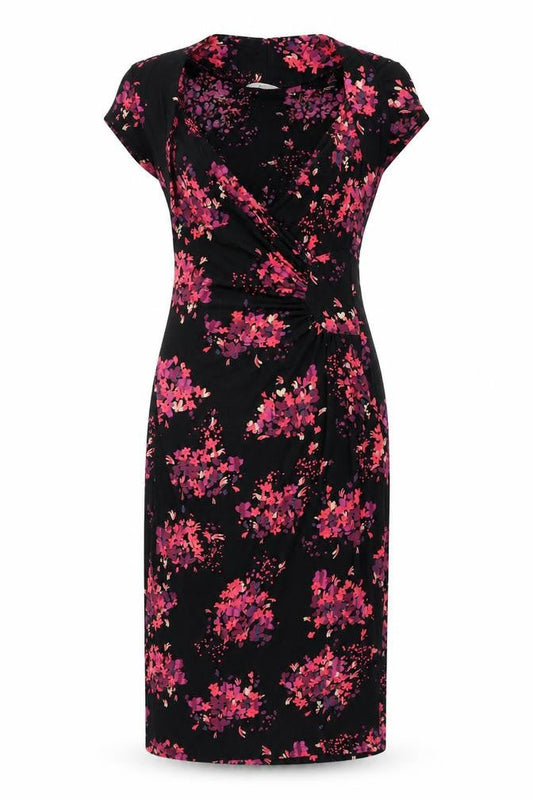 Marks & Spencer Women's Black Floral Sheath Dress Size 10