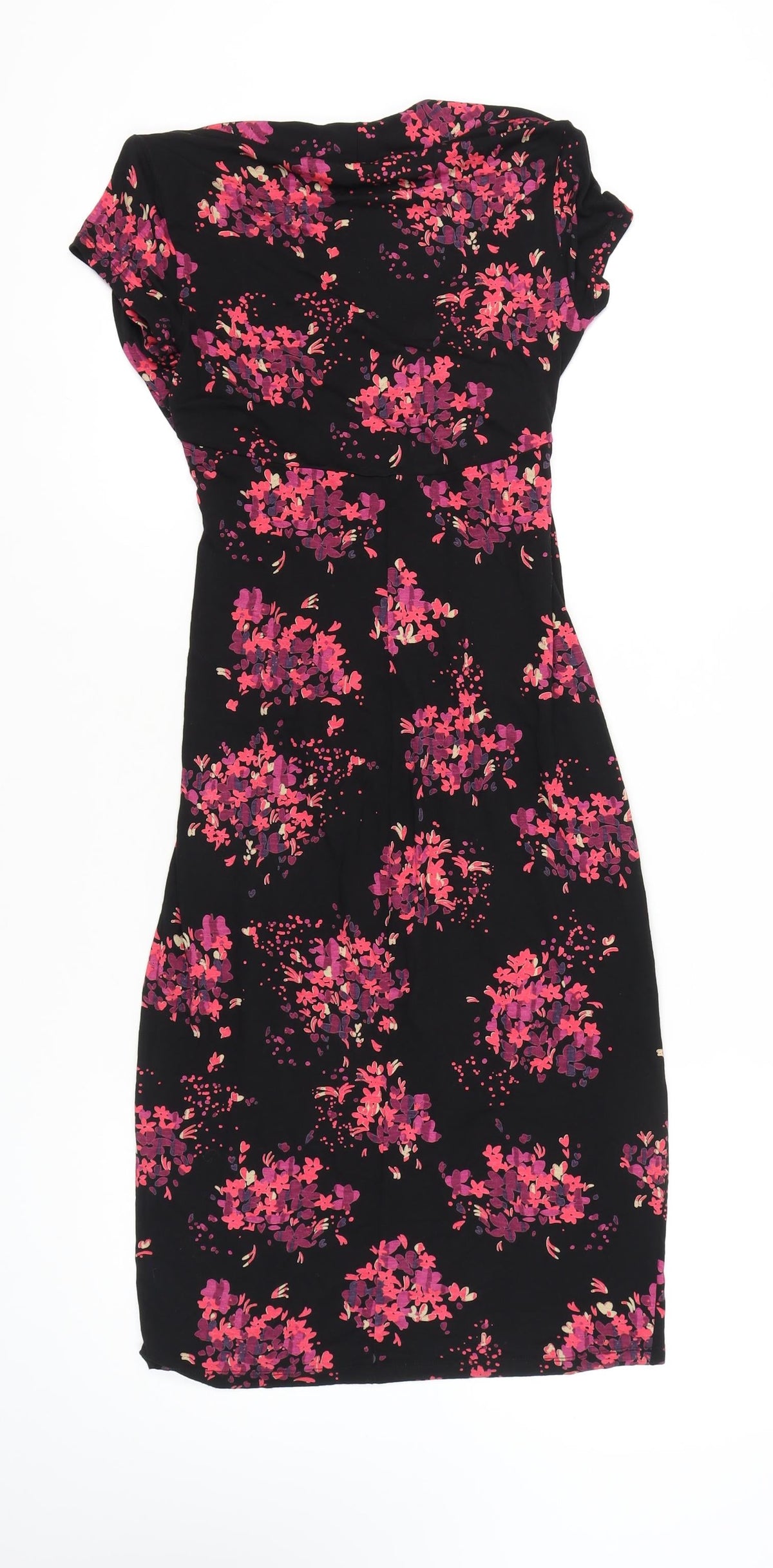 Marks & Spencer Women's Black Floral Sheath Dress Size 10
