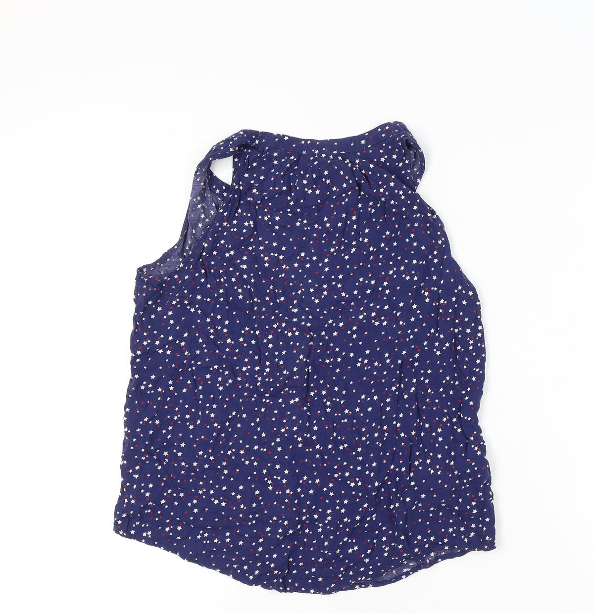 Mango Women's Blue Star Print Sleeveless Blouse