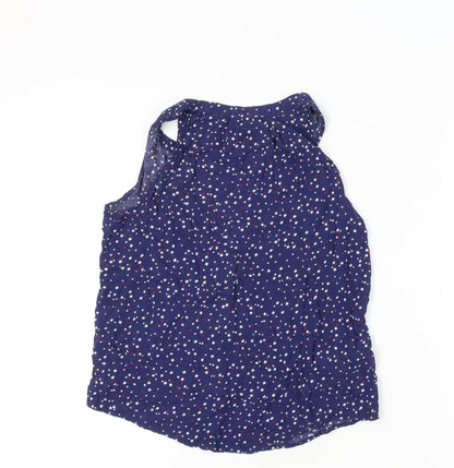Mango Women's Blue Star Print Sleeveless Blouse