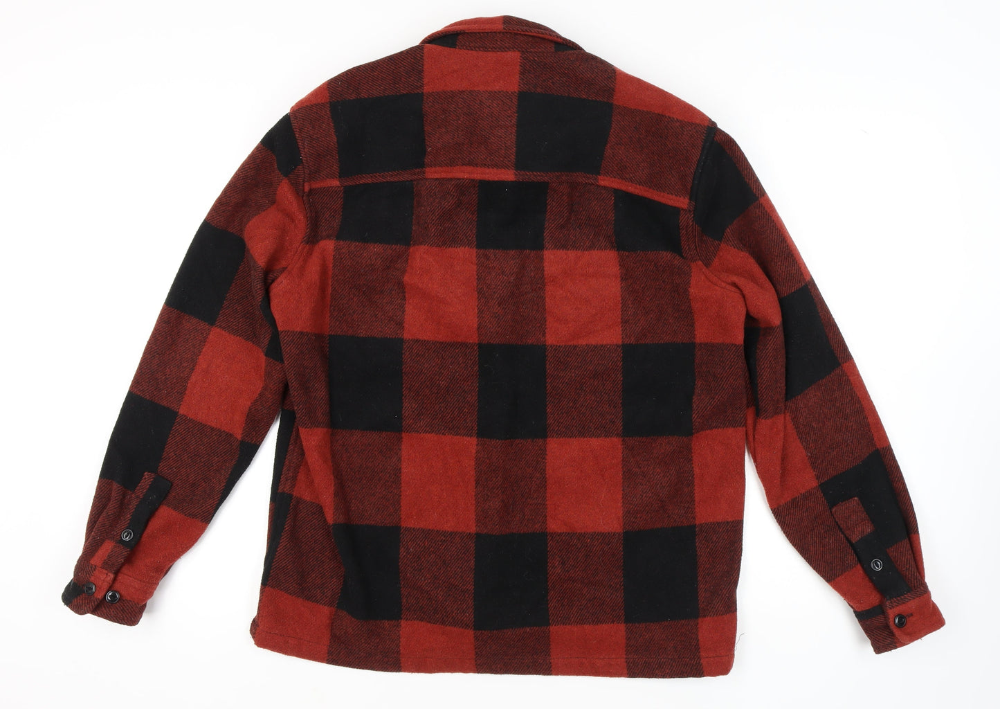 BDG Men's Red Black Plaid Basic Jacket S