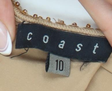 Coast Women's Beige Cardigan, Beaded 10