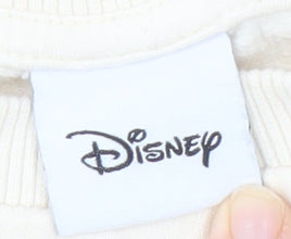 Preloved Disney Women's Beige Sequin Pullover Sweatshirt Size 12 - Image 6