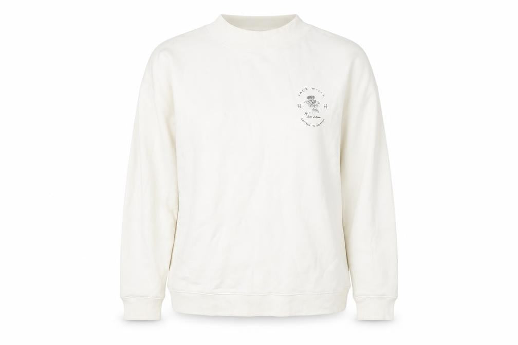 Jack Wills Women's White Pullover Sweatshirt Size 16