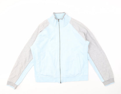 Additional front view of Champion unisex blue/grey track jacket m