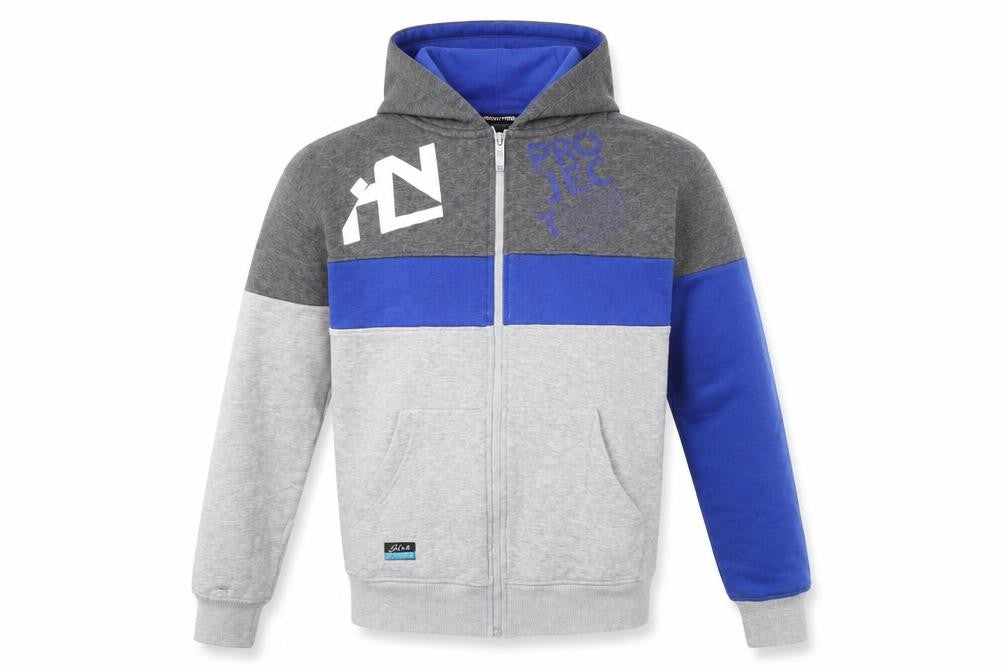 HNL Projection Men's Grey Blue Full Zip Hoodie S