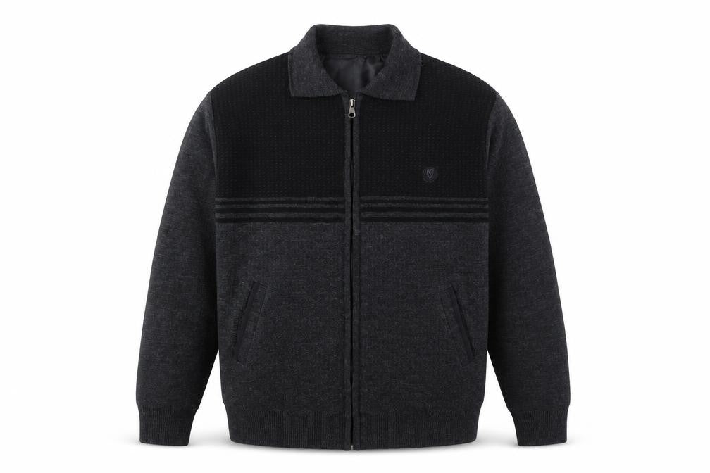 Kemal Ekinci Men's Black XL Jacket, Full Zip, Wool Blend
