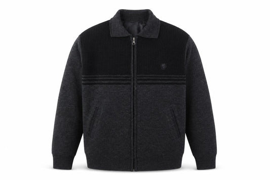 Kemal Ekinci Men's Black XL Jacket, Full Zip, Wool Blend