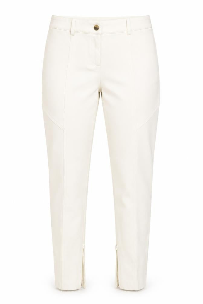 Pinko Women's Ivory Trousers, Size 10, Ankle Zip