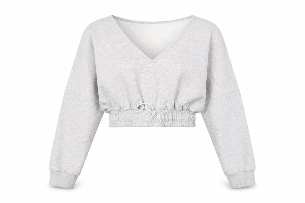 The Couture Club Women's Grey Pullover Sweatshirt M