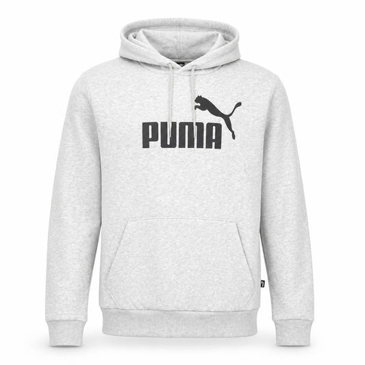 Puma Men's Grey Medium Pullover Hoodie with Logo