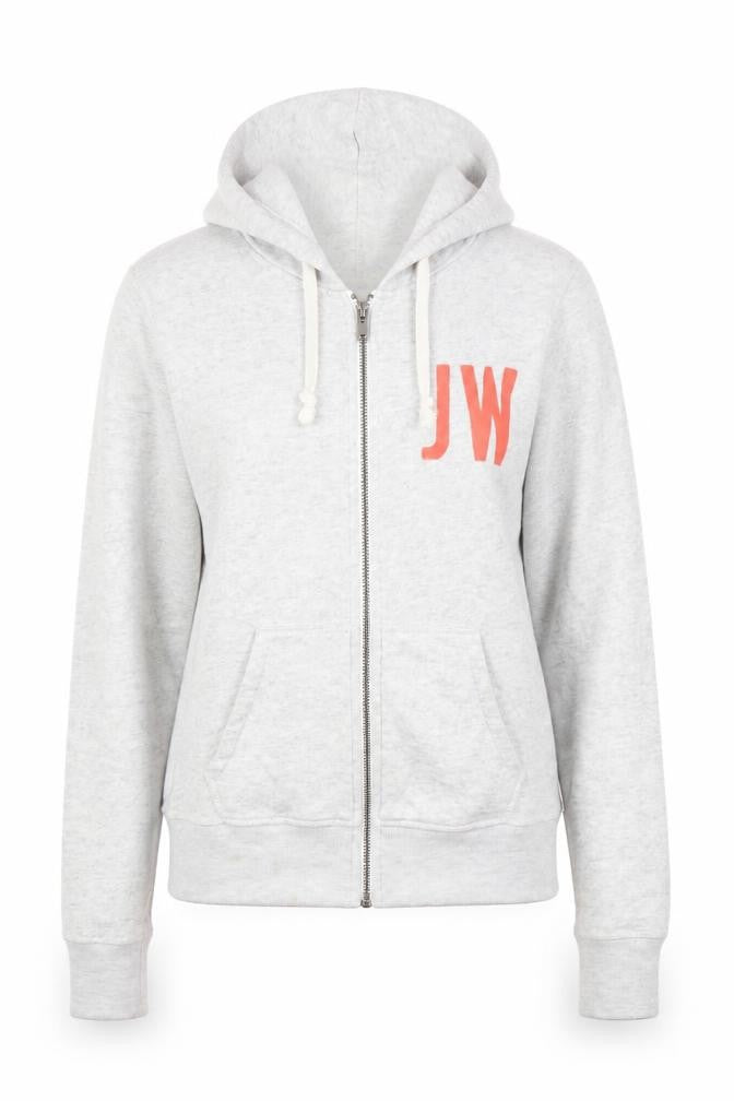 Jack Wills Women's Grey Full Zip Hoodie, Size 10