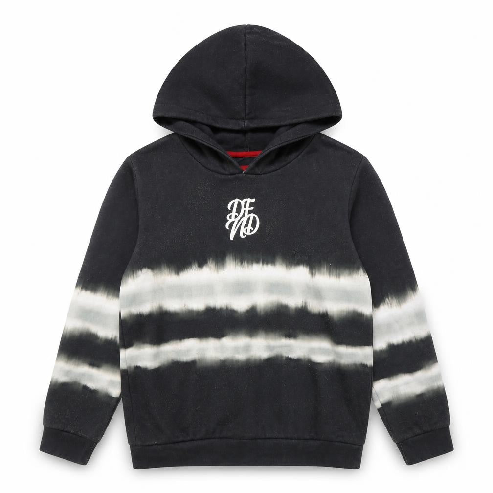 DFND Boys Black Tie Dye Pullover Hoodie in Size 13-14 Years