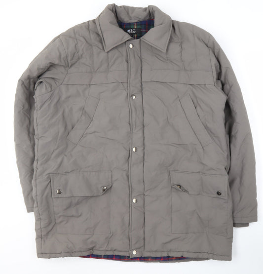 JBC Men's Grey Snap Coat Size L