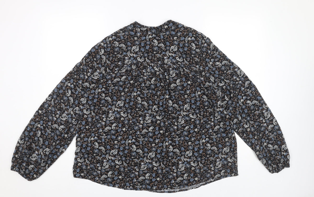 Marks & Spencer Women's Blue Paisley Blouse Size 14