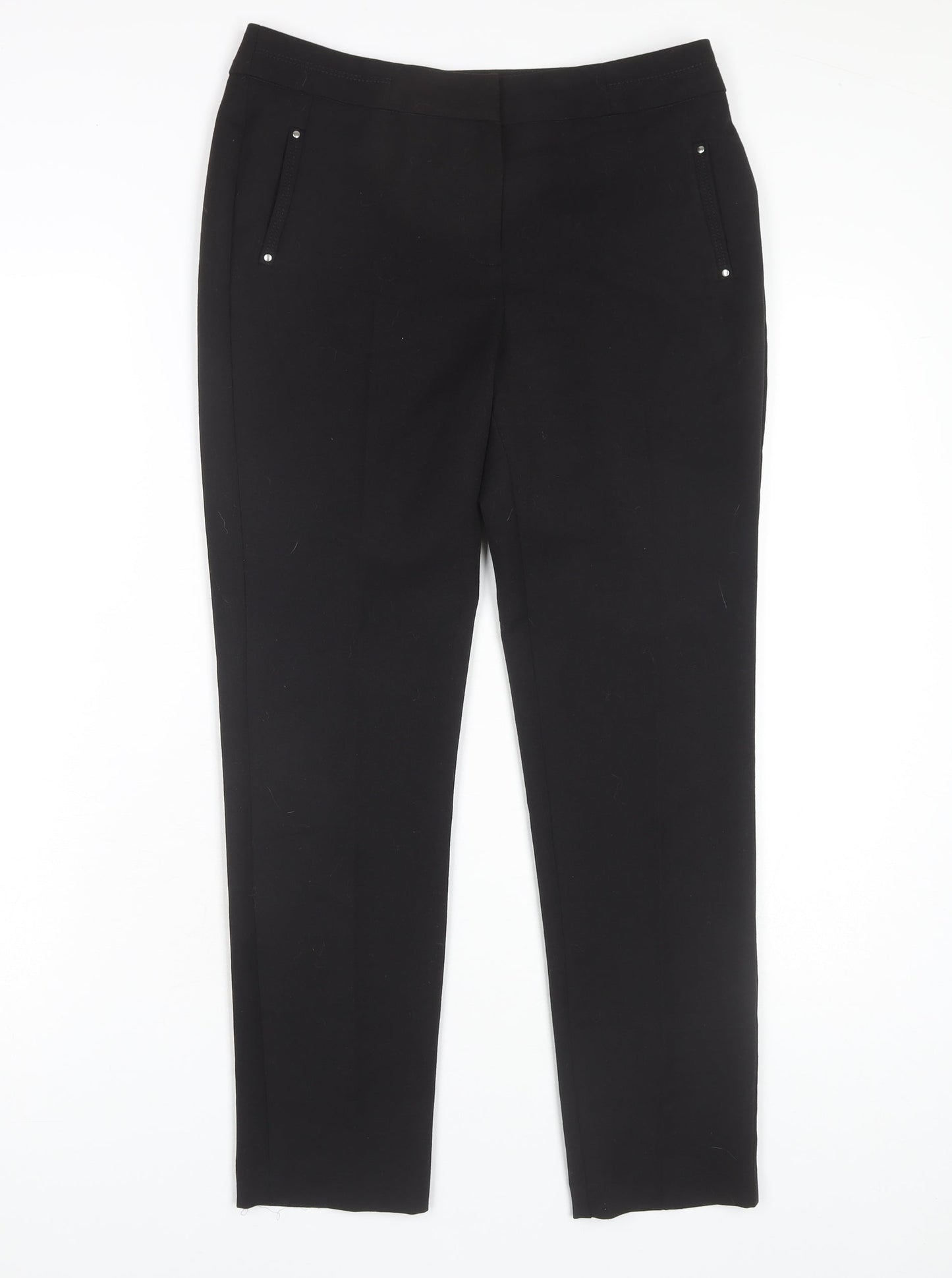 Wallis Black Slim Trousers UK 8 Women's