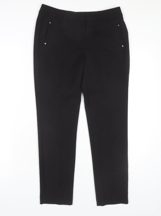Wallis Black Slim Trousers UK 8 Women's