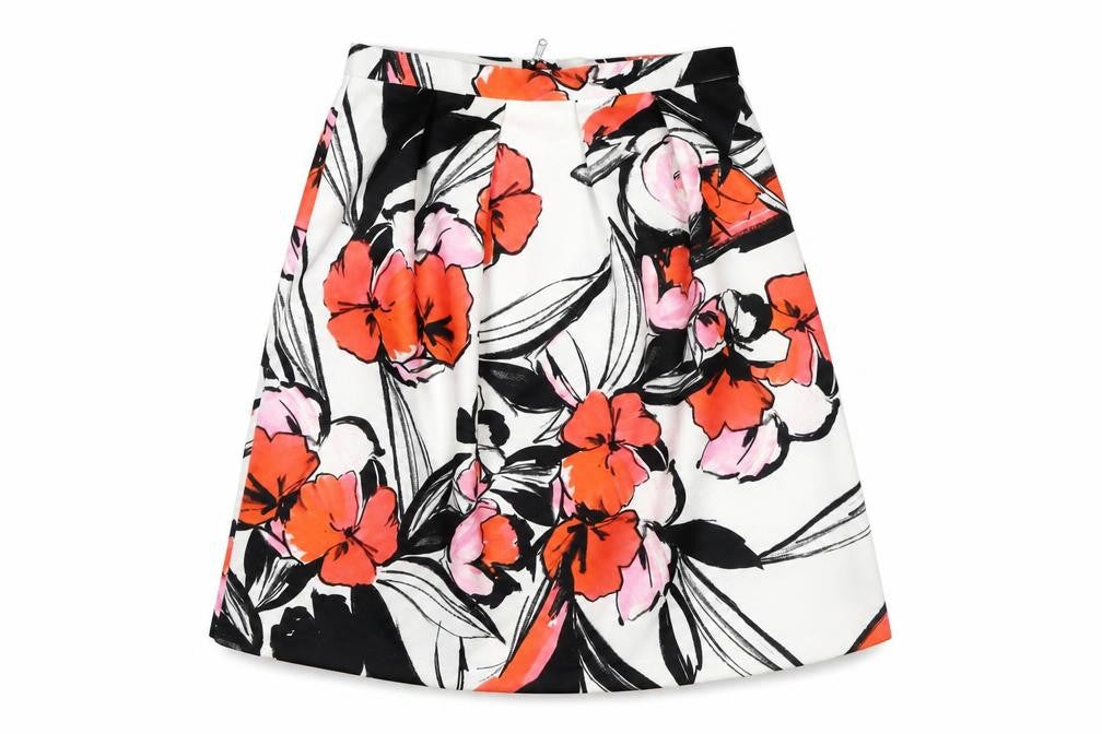 Roman Women's Multicoloured Floral A-Line Skirt Size 14