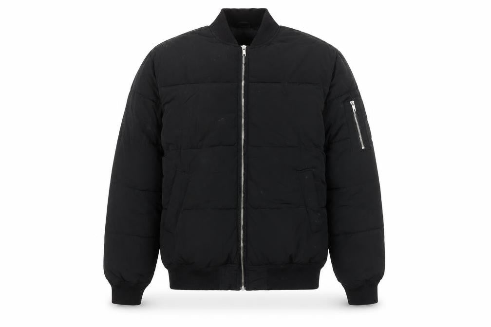 H&M Men's Black Bomber Jacket, Size S, Casual Wear