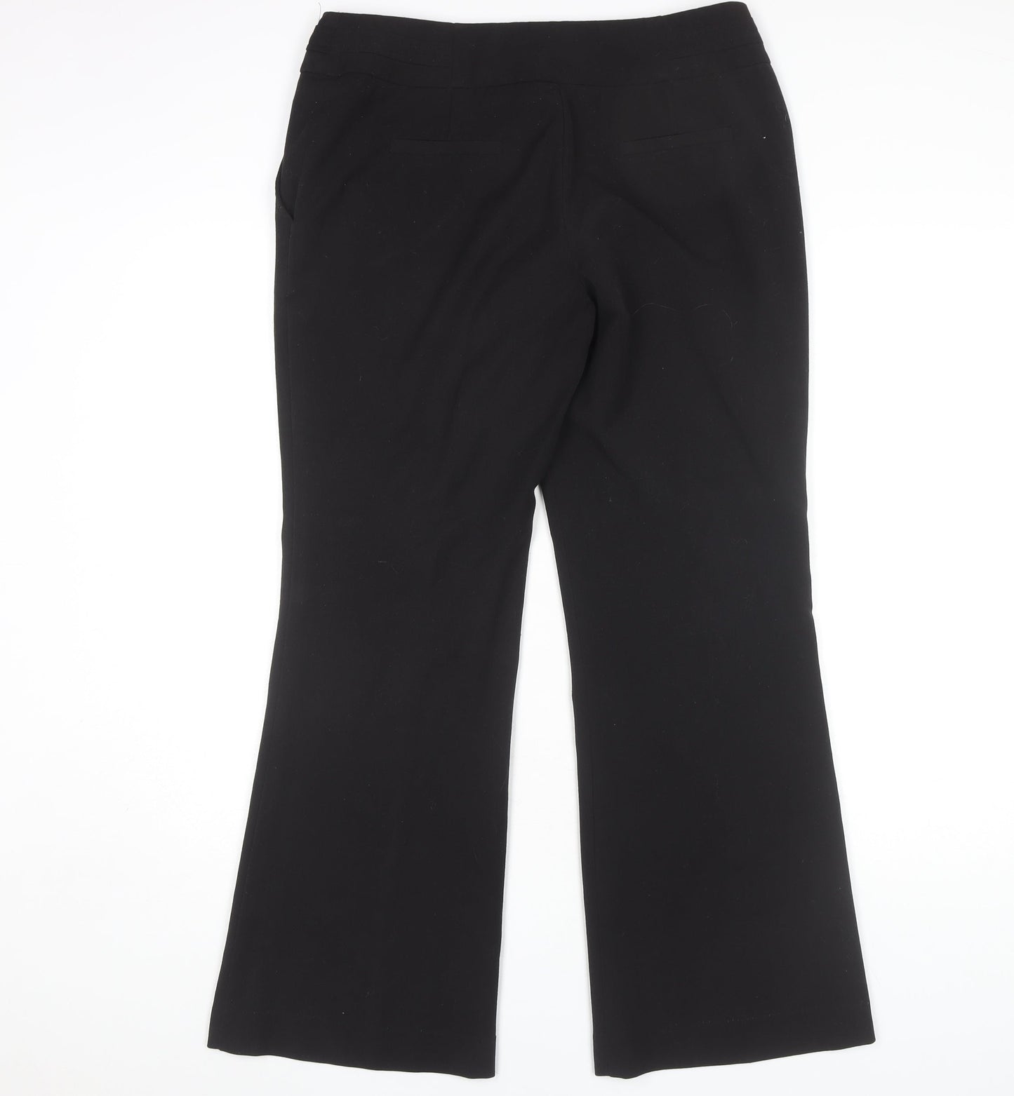 Wallis Black Flared Trousers, Size 12, Women's Elegant Fit