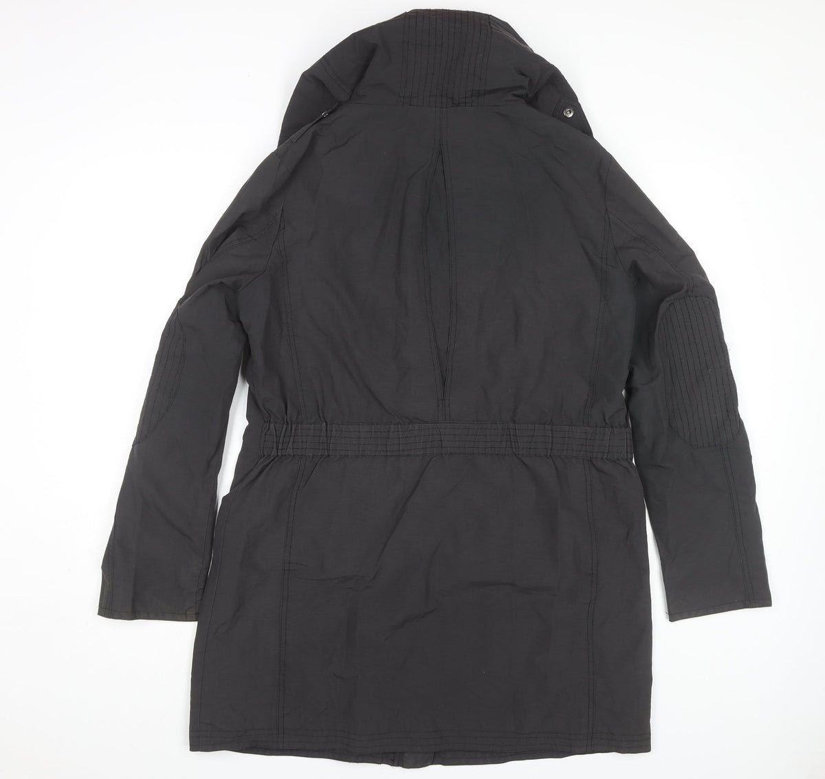 Clements Ribeiro Women's Black Size 12 Hooded Coat