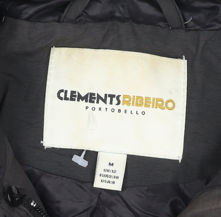 Clements Ribeiro Women's Black Size 12 Hooded Coat