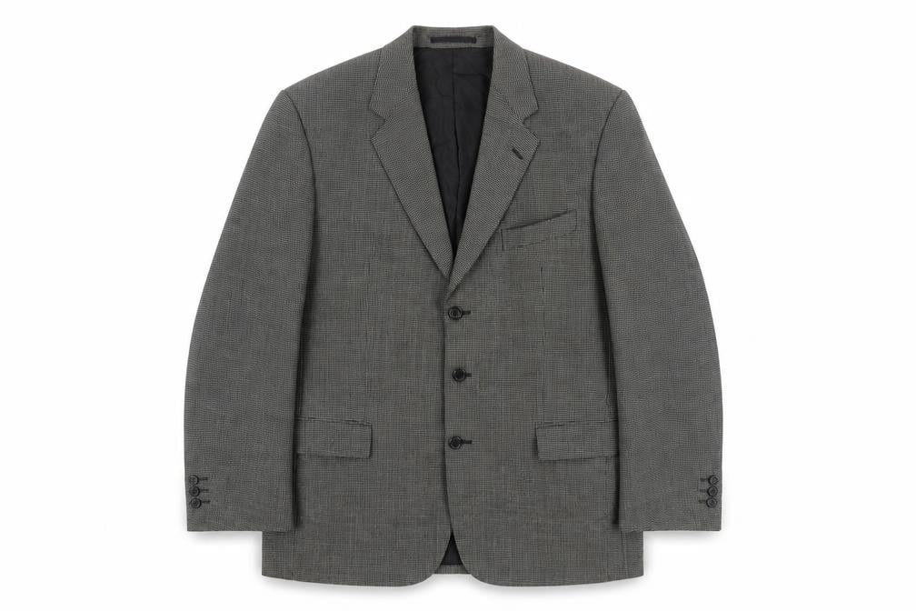 Jonathan Adams Men's Grey Check Blazer, Size 42 Regular Fit