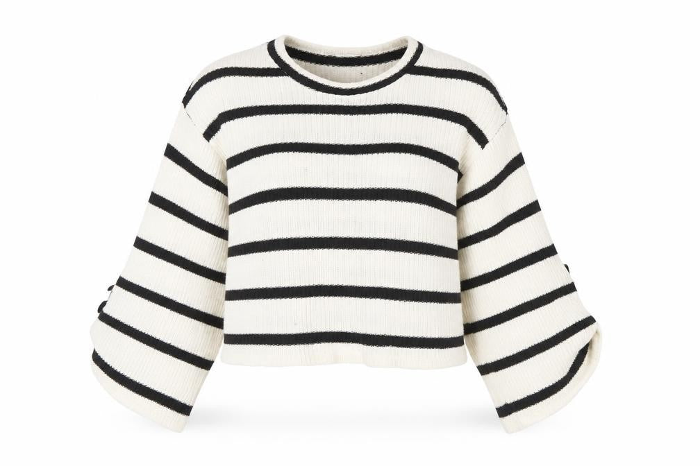 Zara Women's Black Striped Pullover Jumper, Size 10