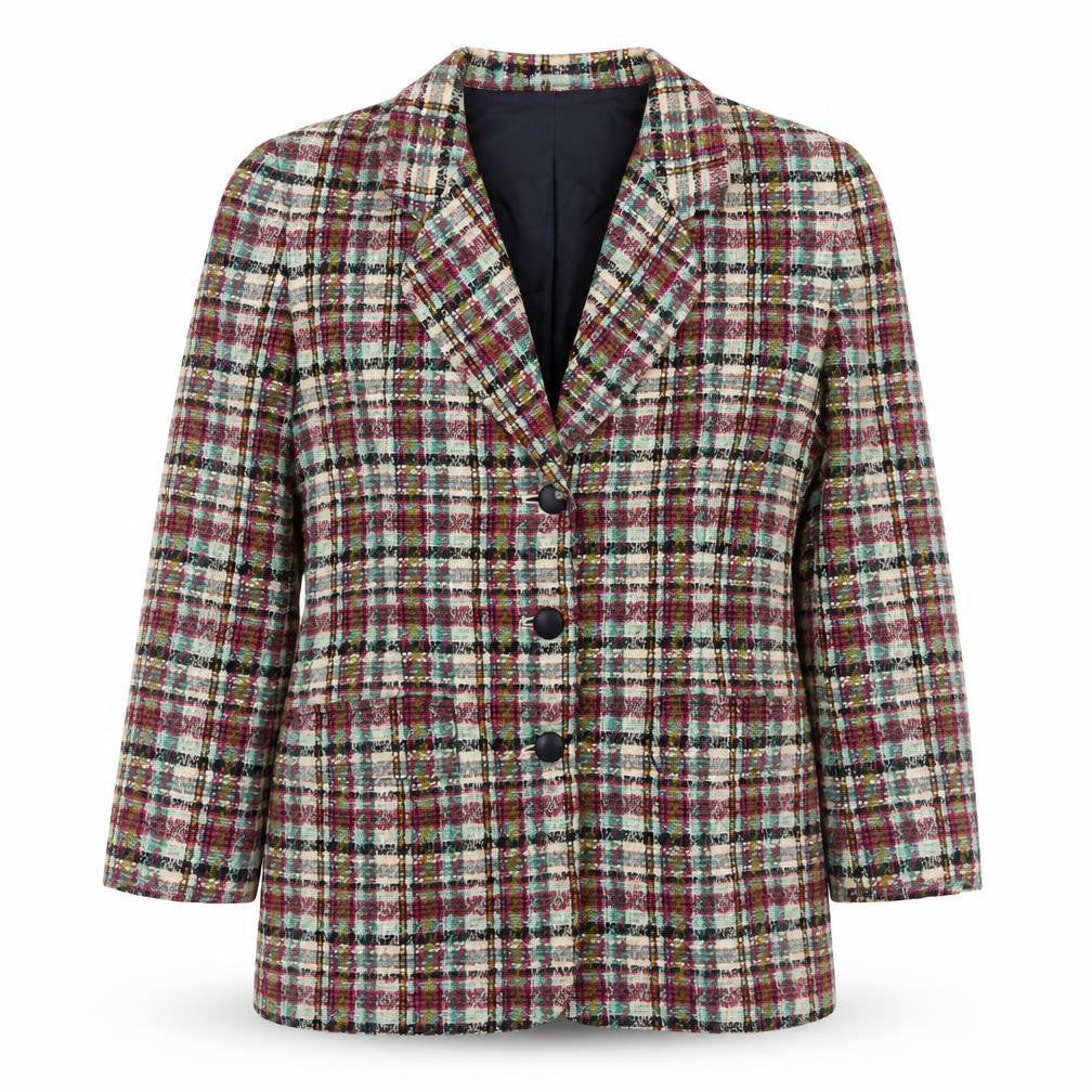 Planet Women's Multicoloured Plaid Blazer Size 8