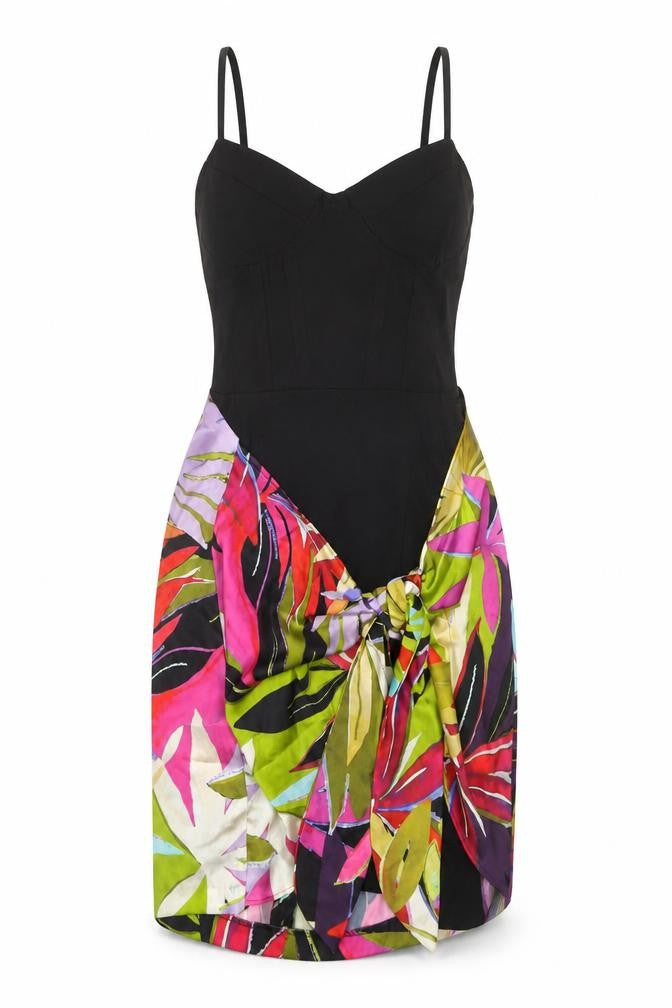 Zara Women's Black Floral Slip Dress, Size S