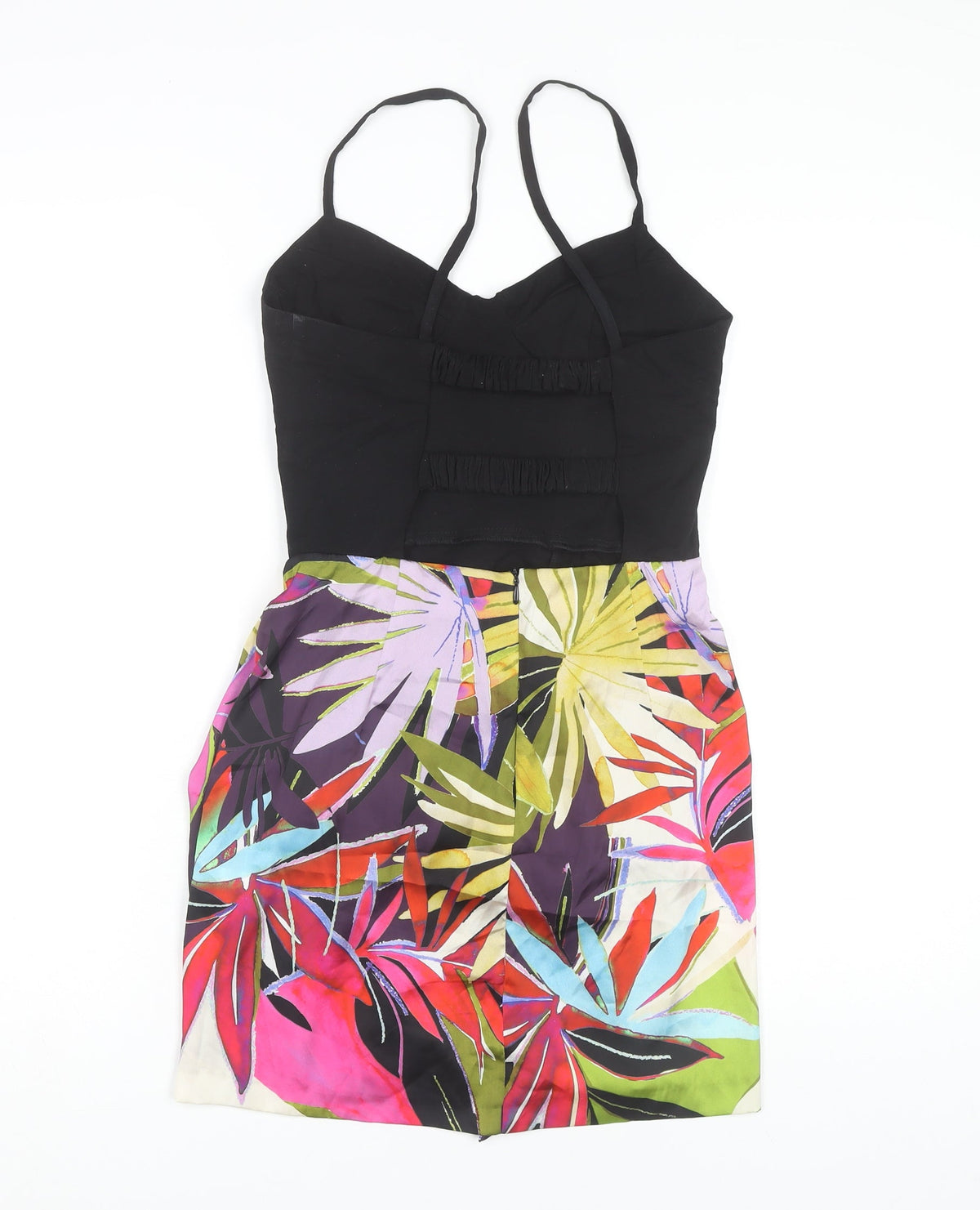 Zara Women's Black Floral Slip Dress, Size S
