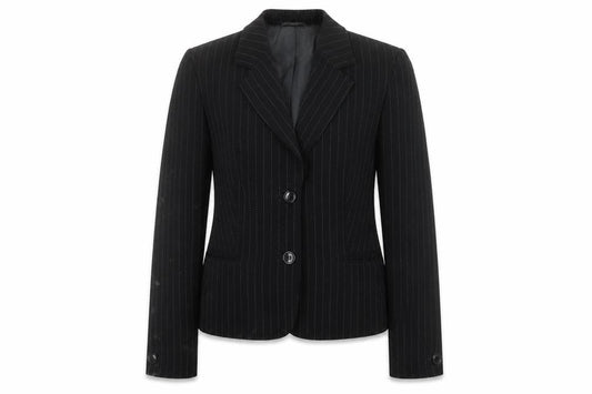 Marks & Spencer Women's Black Pinstripe Suit Jacket Size 12