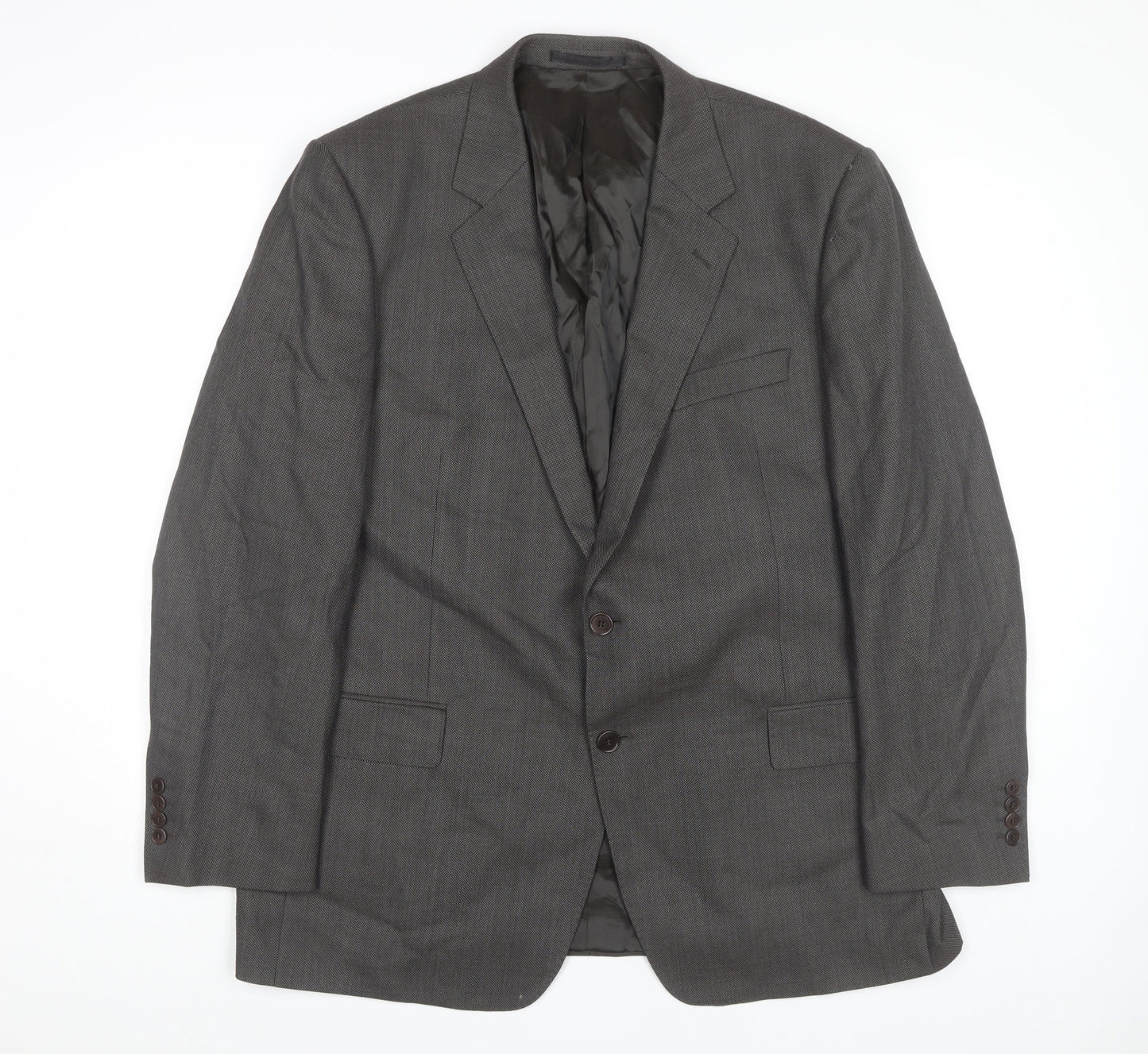 Marks & Spencer Men's Grey Wool Blazer, 44R, Formal