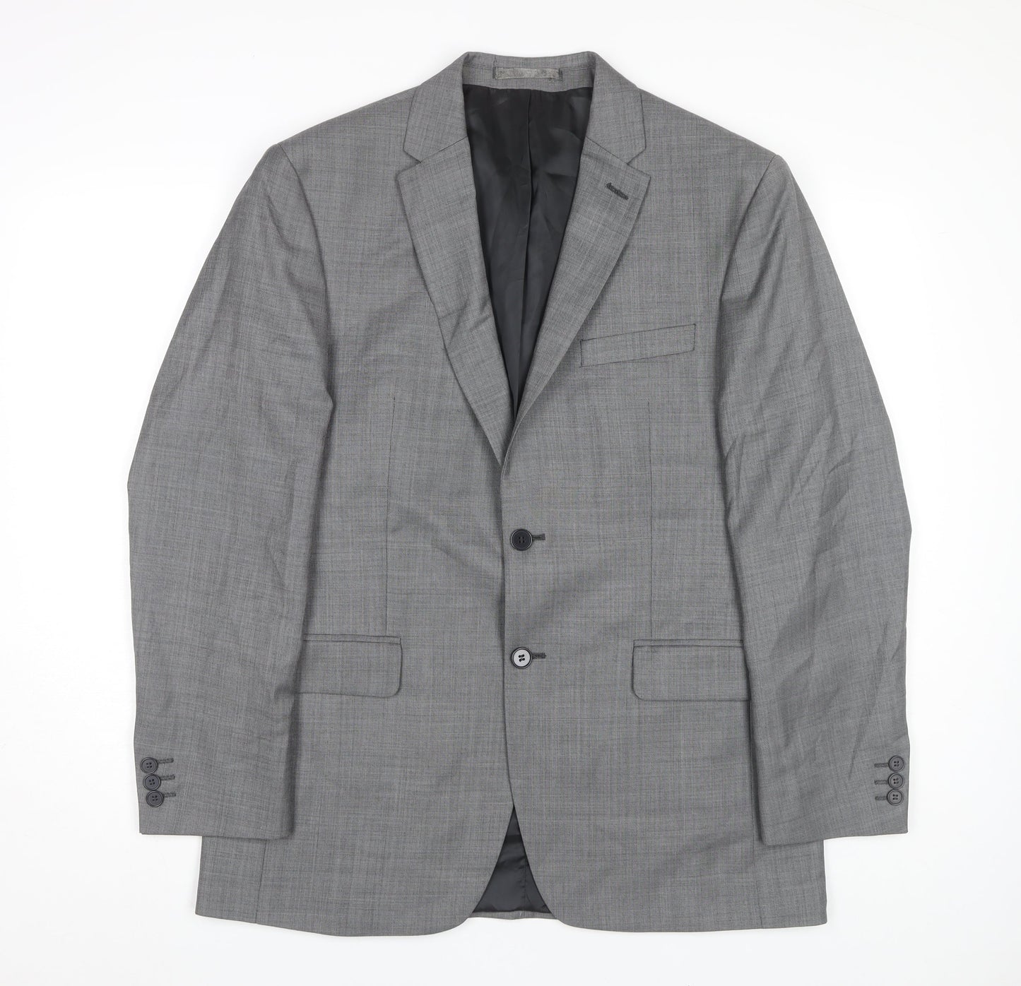 Karl Jackson Men's Grey Blazer 40 Check Regular Fit