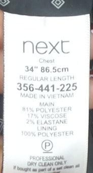Next Men's Grey Waistcoat Size 34 Regular Fit