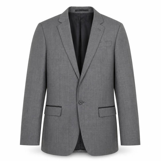 Topman Men's Grey Blazer, Size 34, Single-Breasted