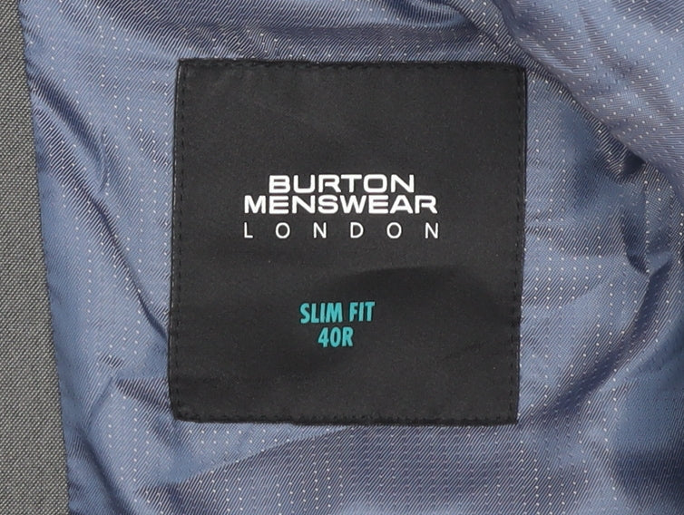 Burton Menswear Grey Slim Fit Blazer Men's 40R