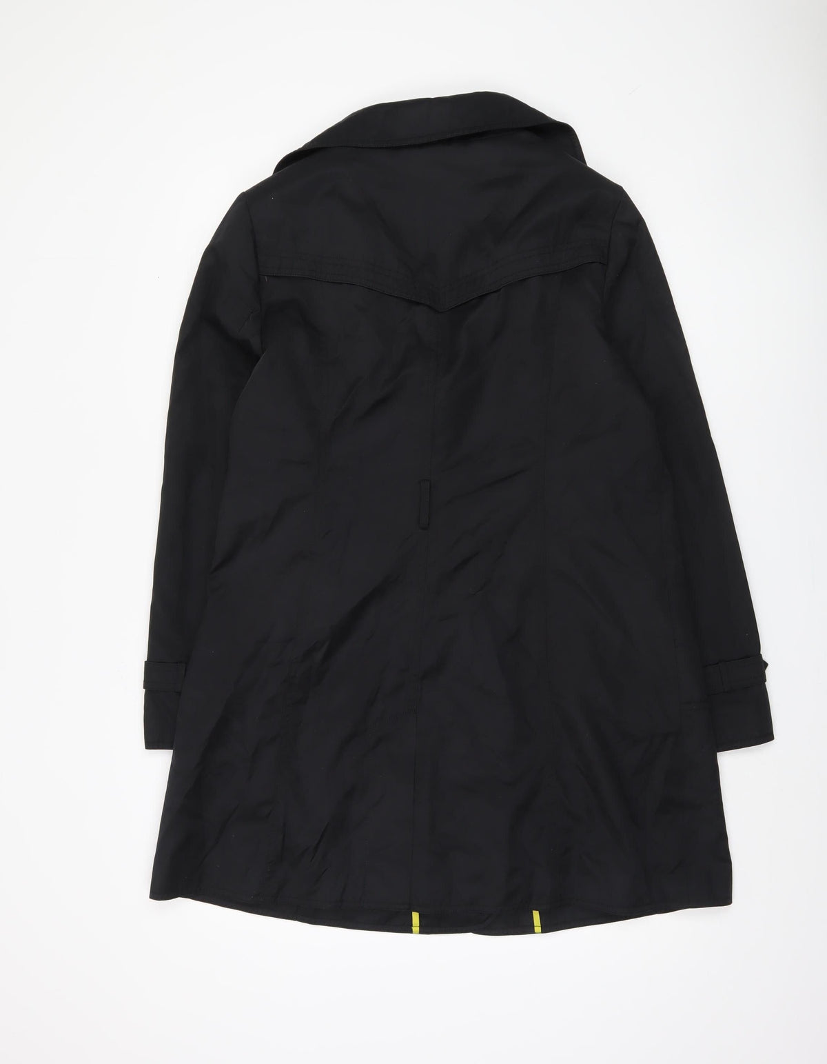 Gallery Women's Black Cotton Blend Mid Coat L