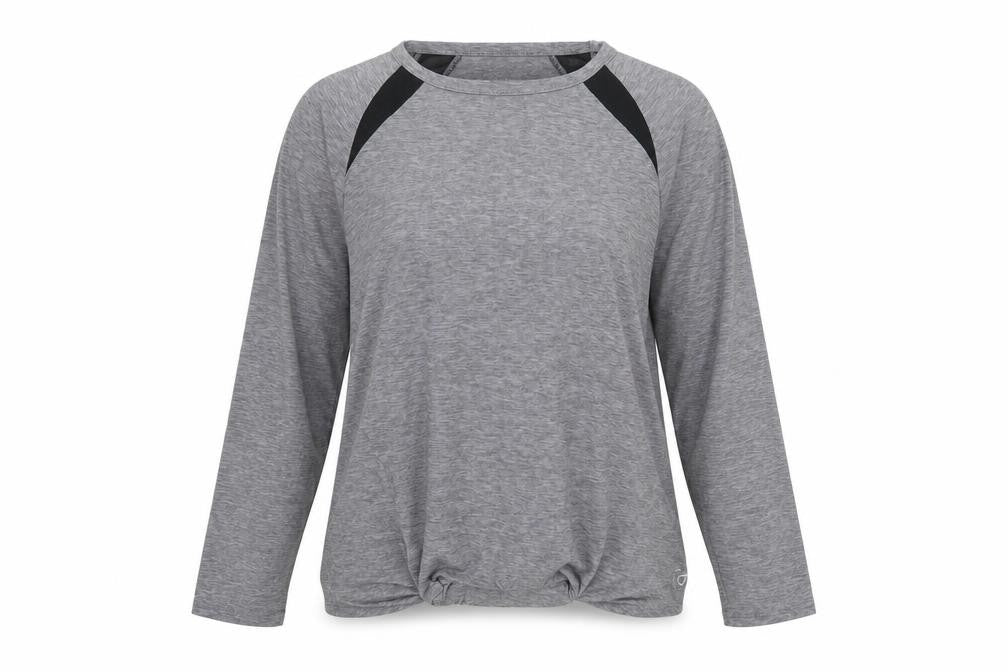 GapFit Women's Grey Maternity Long Sleeve T-Shirt, Size S
