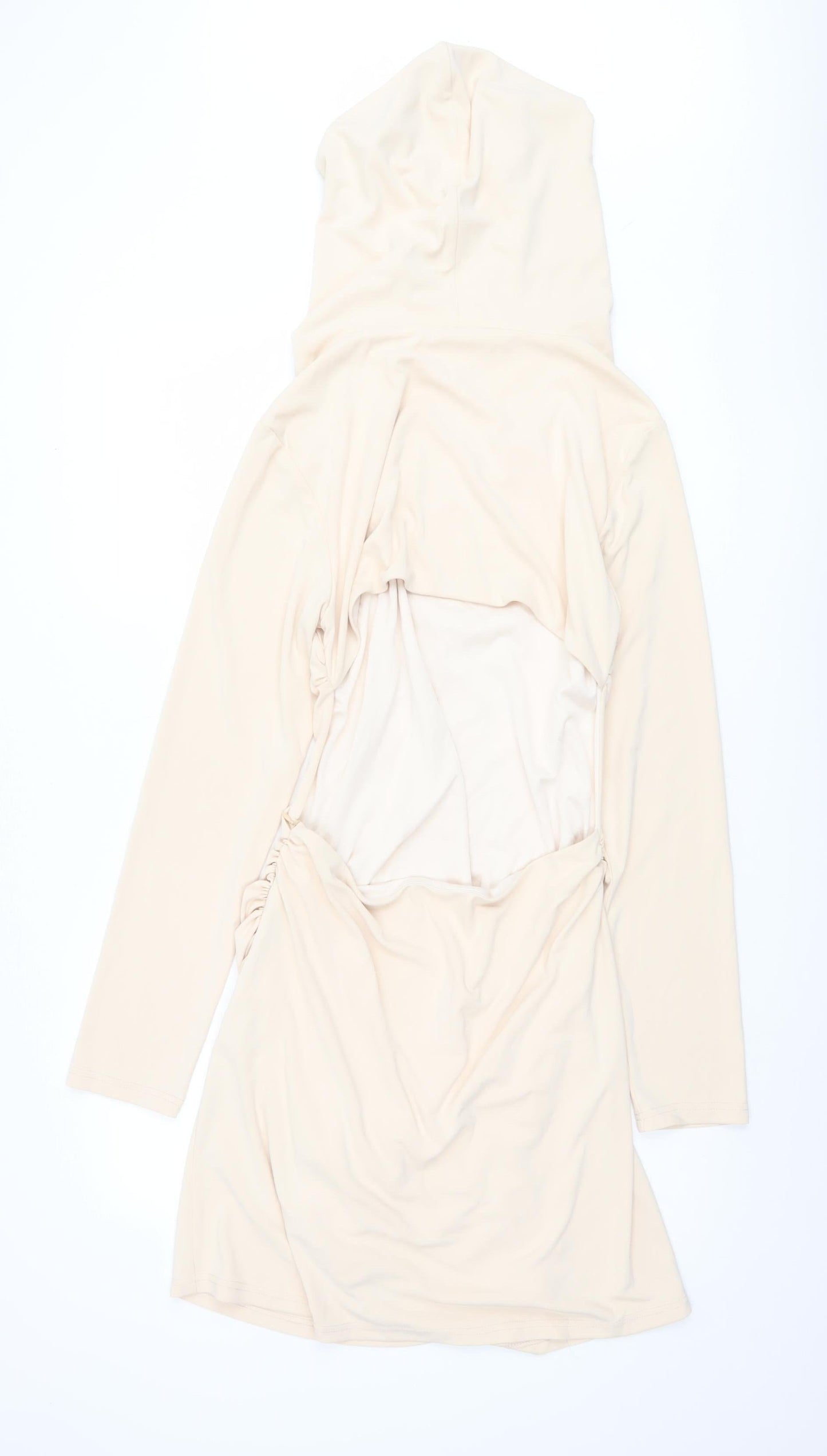 Zara Women's Beige Hooded Short Dress Size XL