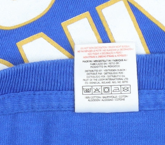 Fruit of the Loom Men's Blue Medium Sports T-Shirt