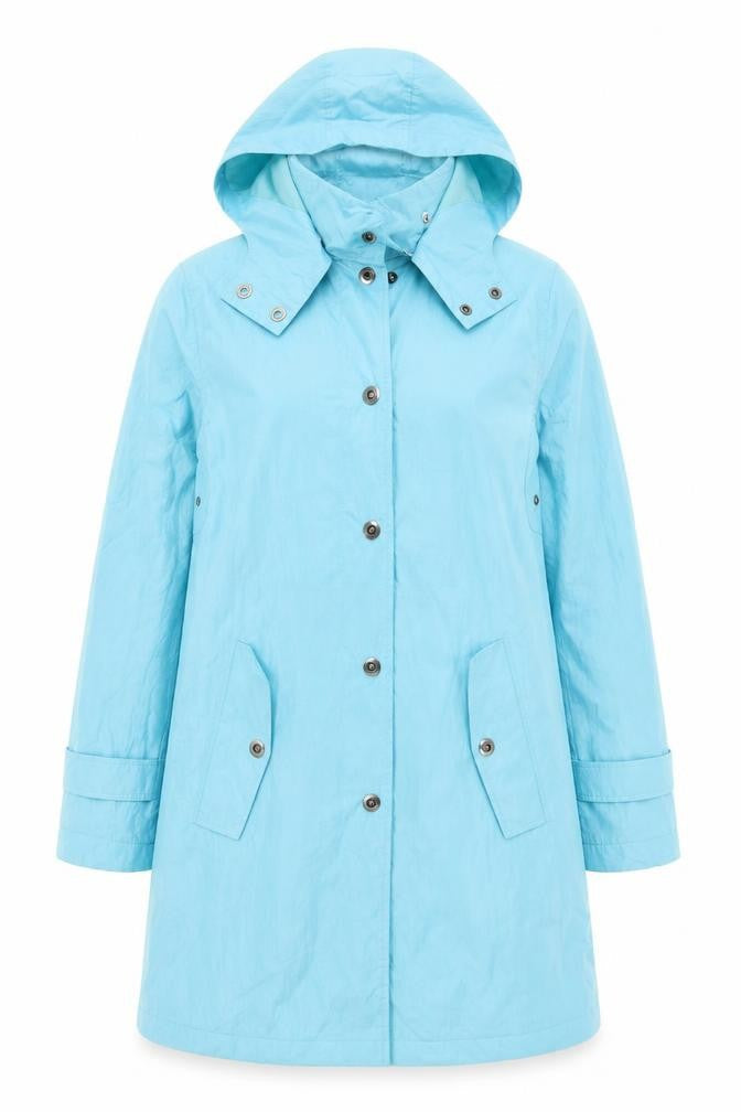 Four Seasons Women's Blue Rain Coat, Size S
