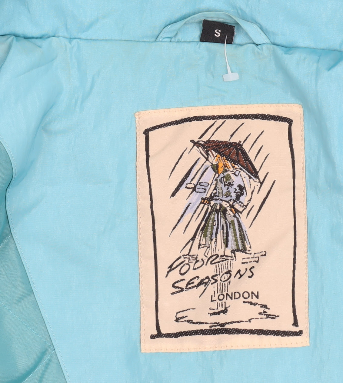 Four Seasons Women's Blue Rain Coat, Size S