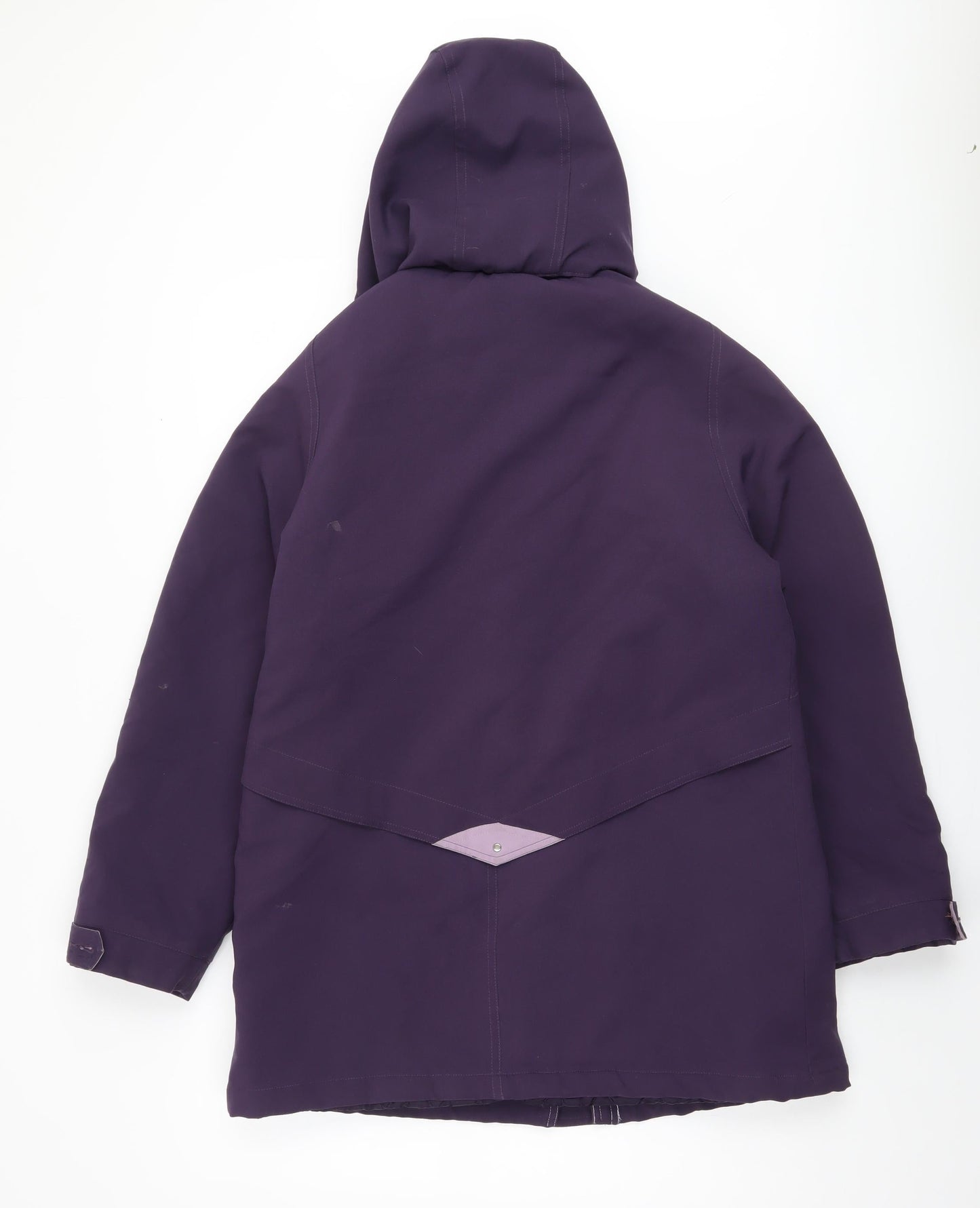 Finesse Women's Purple Hooded Mid-Length Coat Size 14