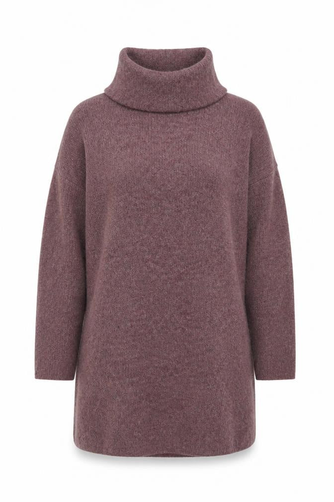 ONLY Women's Purple Cowl Neck Jumper L
