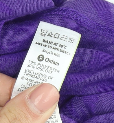 Marks and Spencer Women's Purple Tank - UK 12