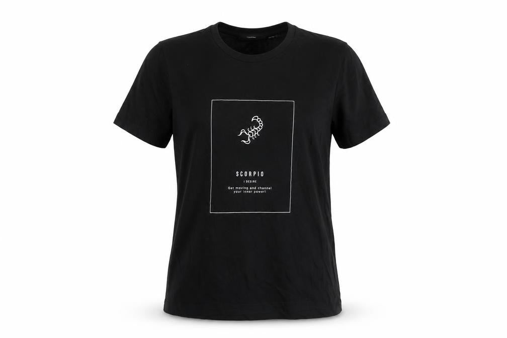 Vero Moda Women's Black Zodiac T-Shirt, Size L