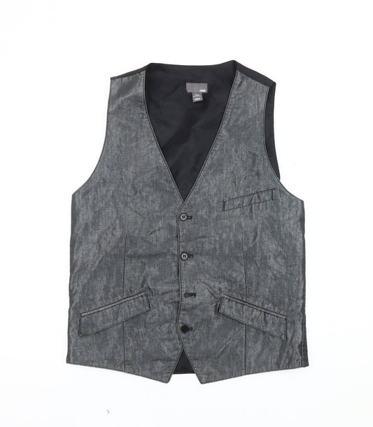 H&M Men's Grey Suit Waistcoat 38R Casual/Formal