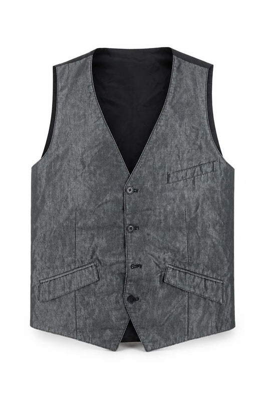 H&M Men's Grey Suit Waistcoat 38R Casual/Formal